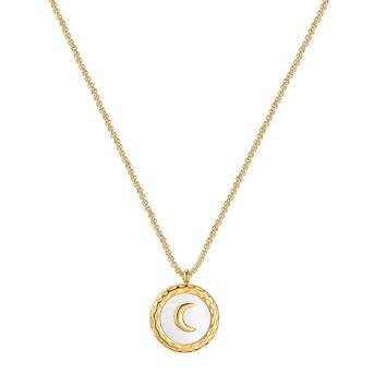 18K Gold plated crescent moon necklace