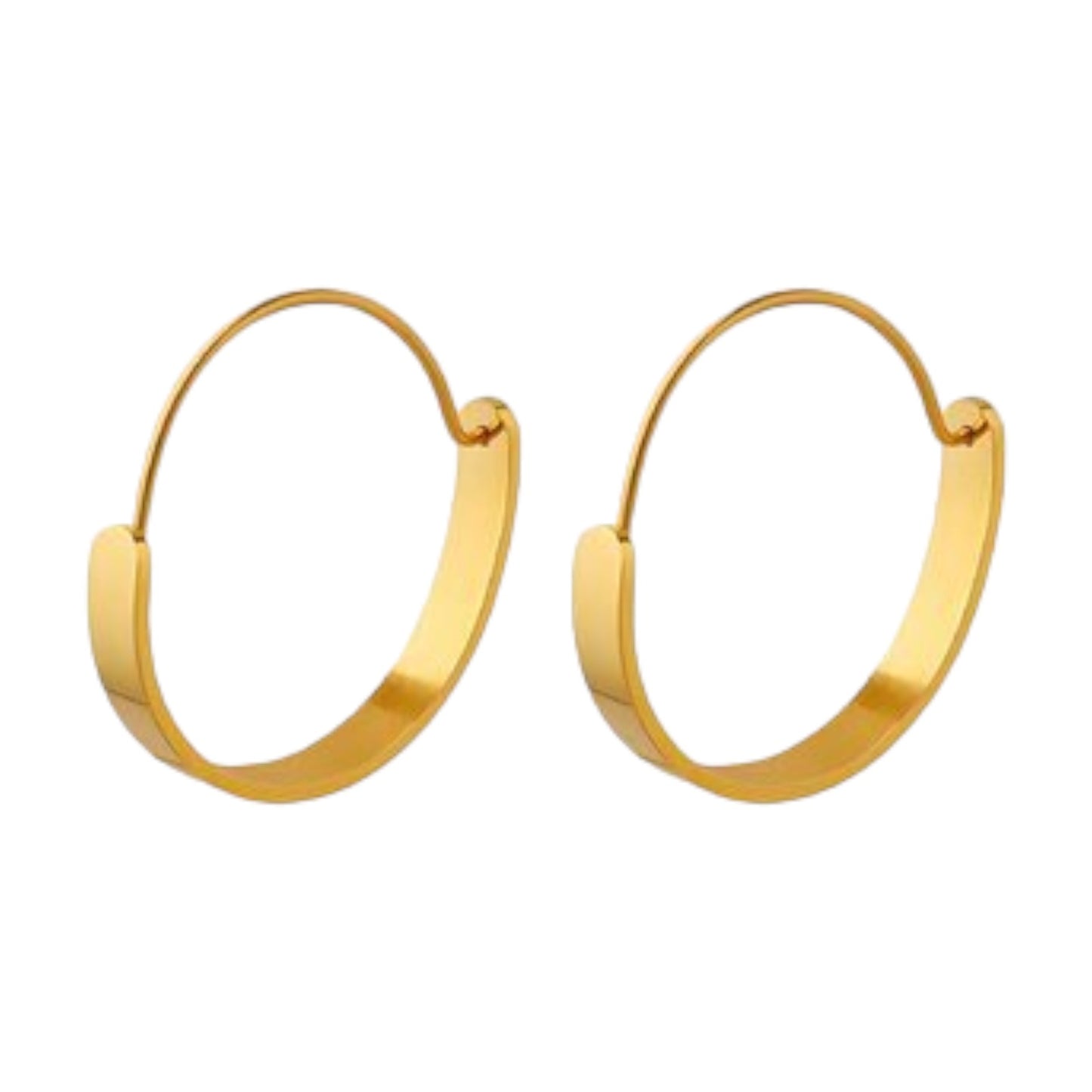 18K gold plated hoops earrings