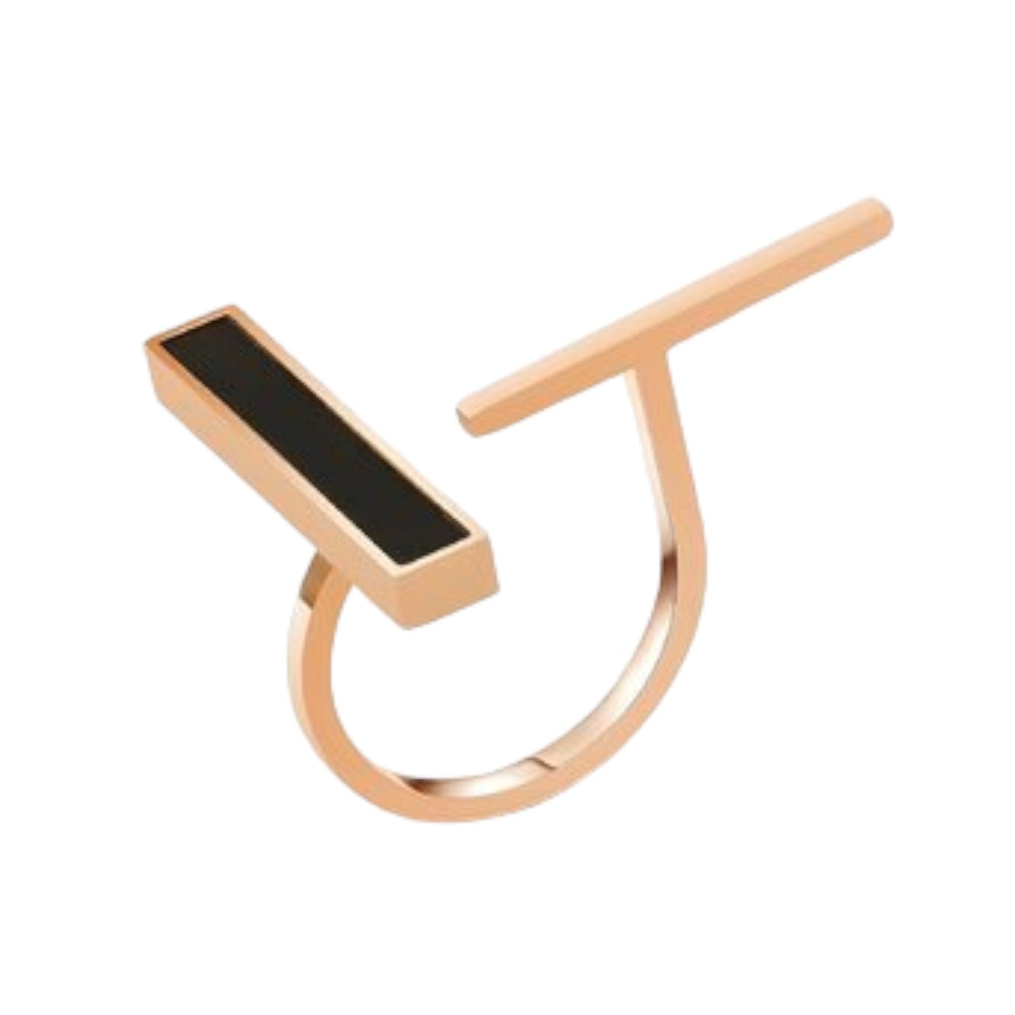 18K Gold plated rose gold color ring