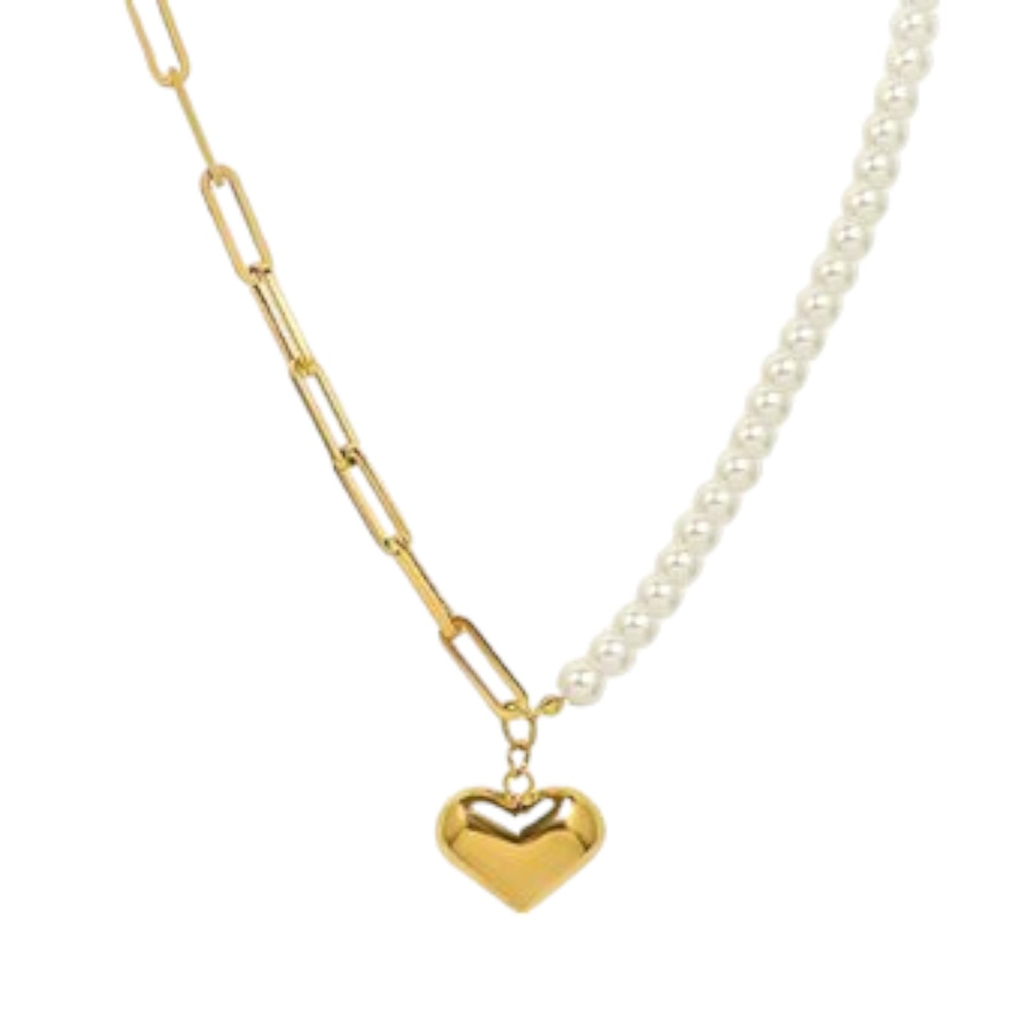 18K Gold Plated Stainless Steel "Heart" Necklace