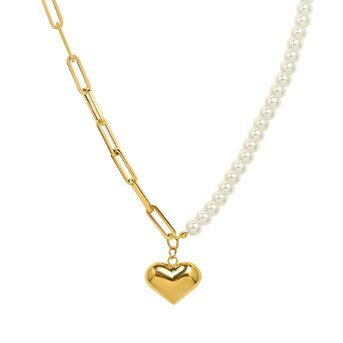 18K Gold Plated Stainless Steel "Heart" Necklace