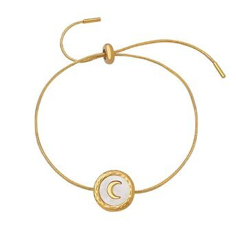 18K Gold Plated Stainless Steel Moon Bracelet