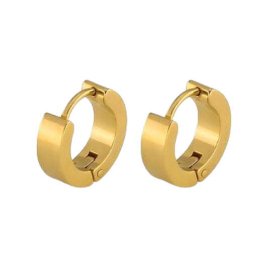 18K Gold plated huggie hoops