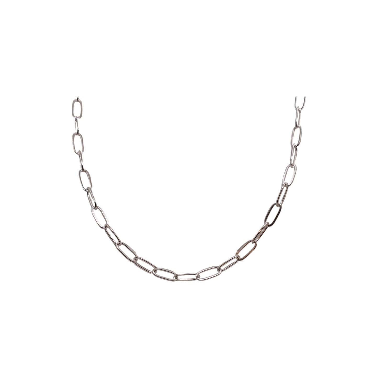 925 silver paperclip chain