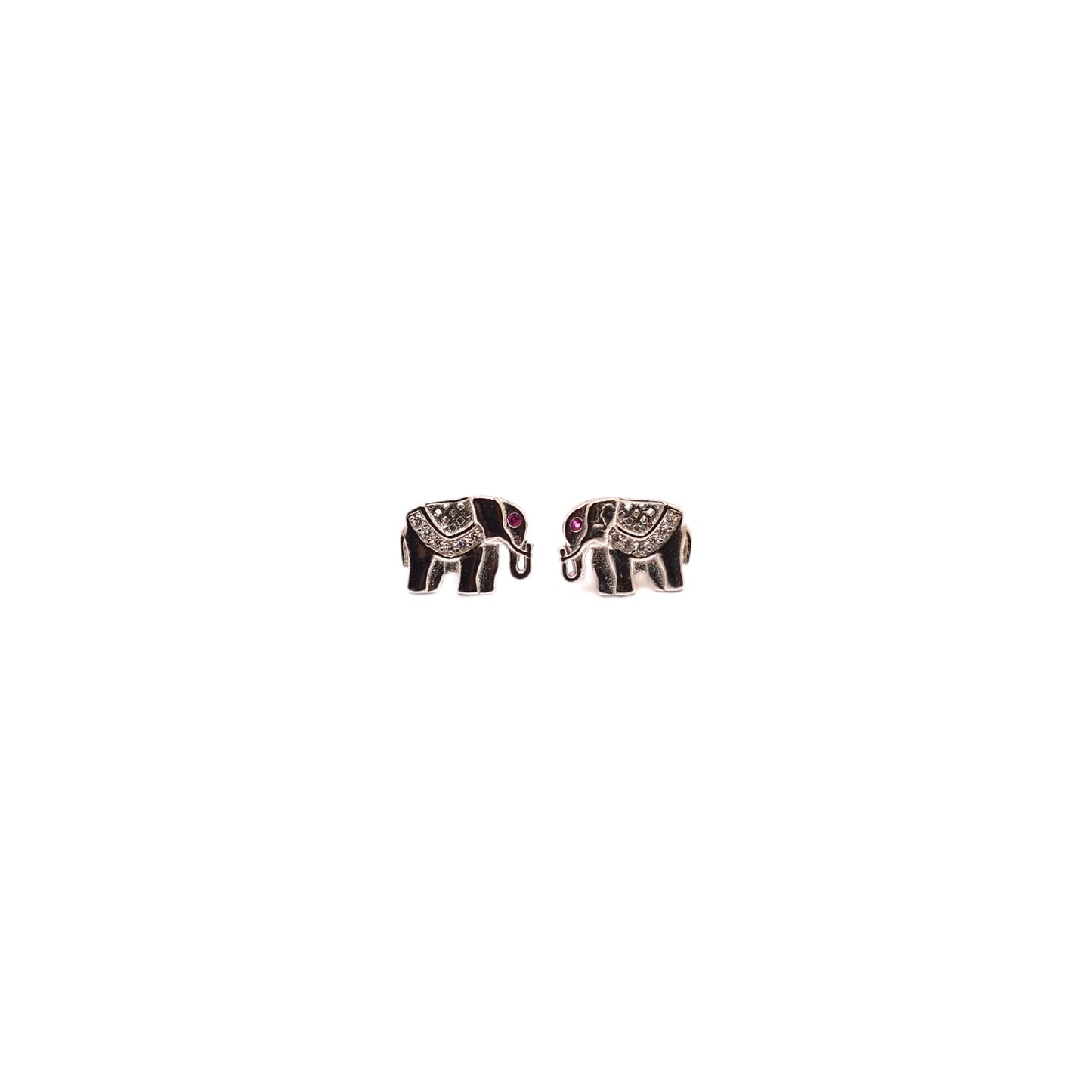 925 Silver elephants stud earrings