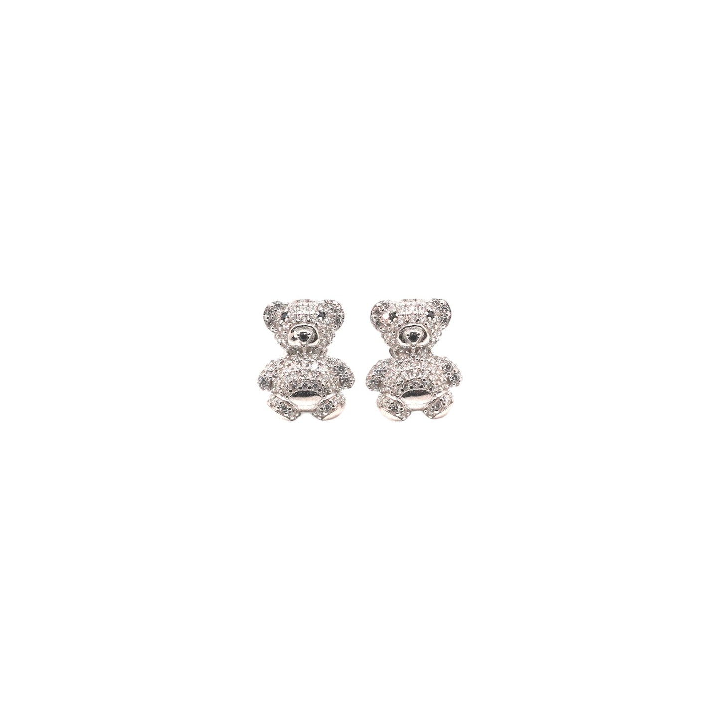 925 Silver teddy bear studs