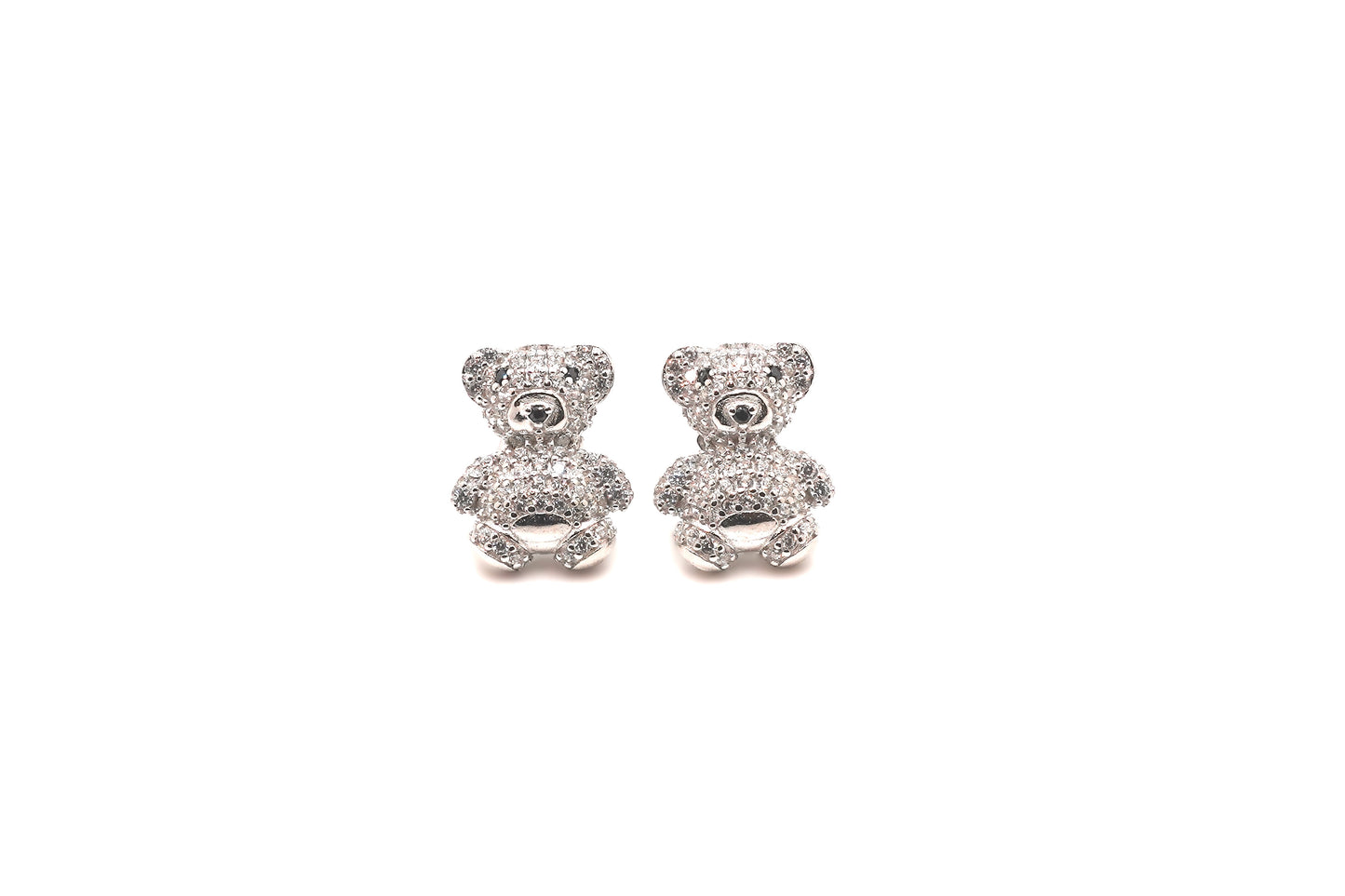 925 Silver teddy bear studs