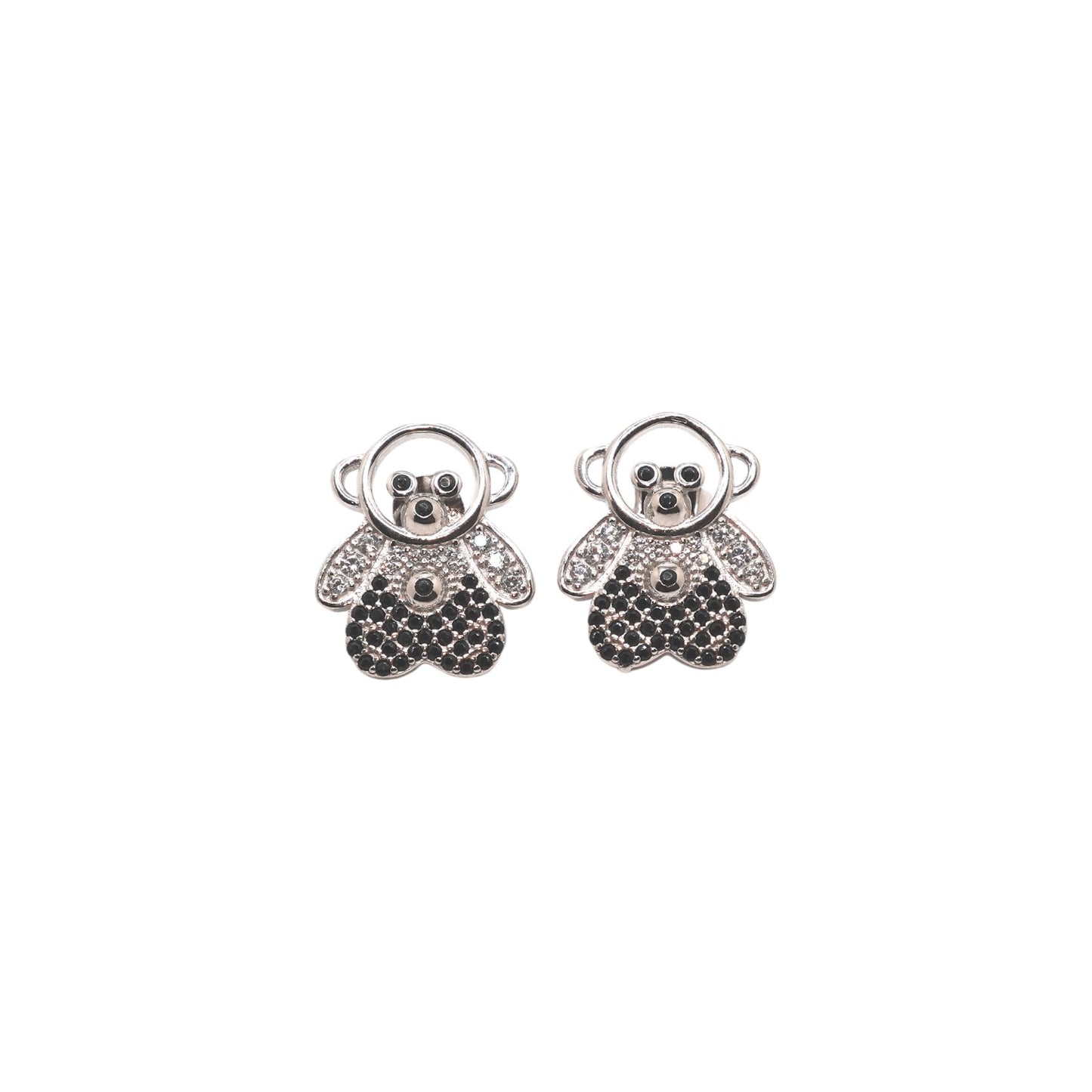 925 Silver teddy bear earrings