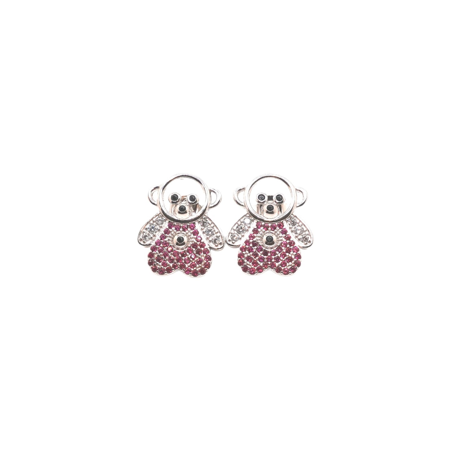 925 Silver teddy bear earrings