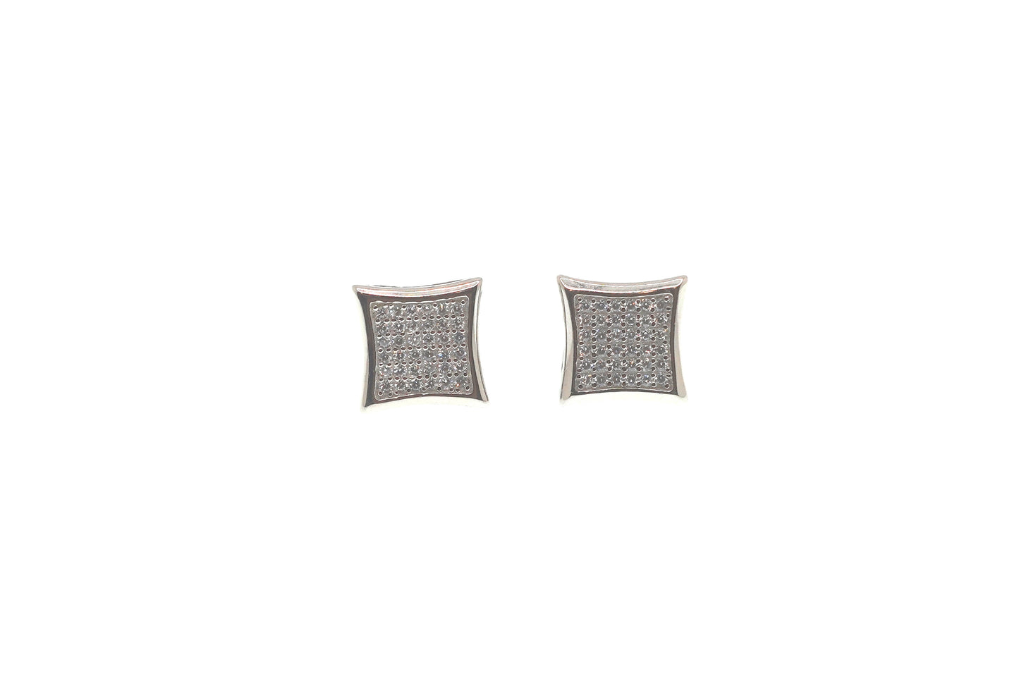 Square cubic zirconia stud