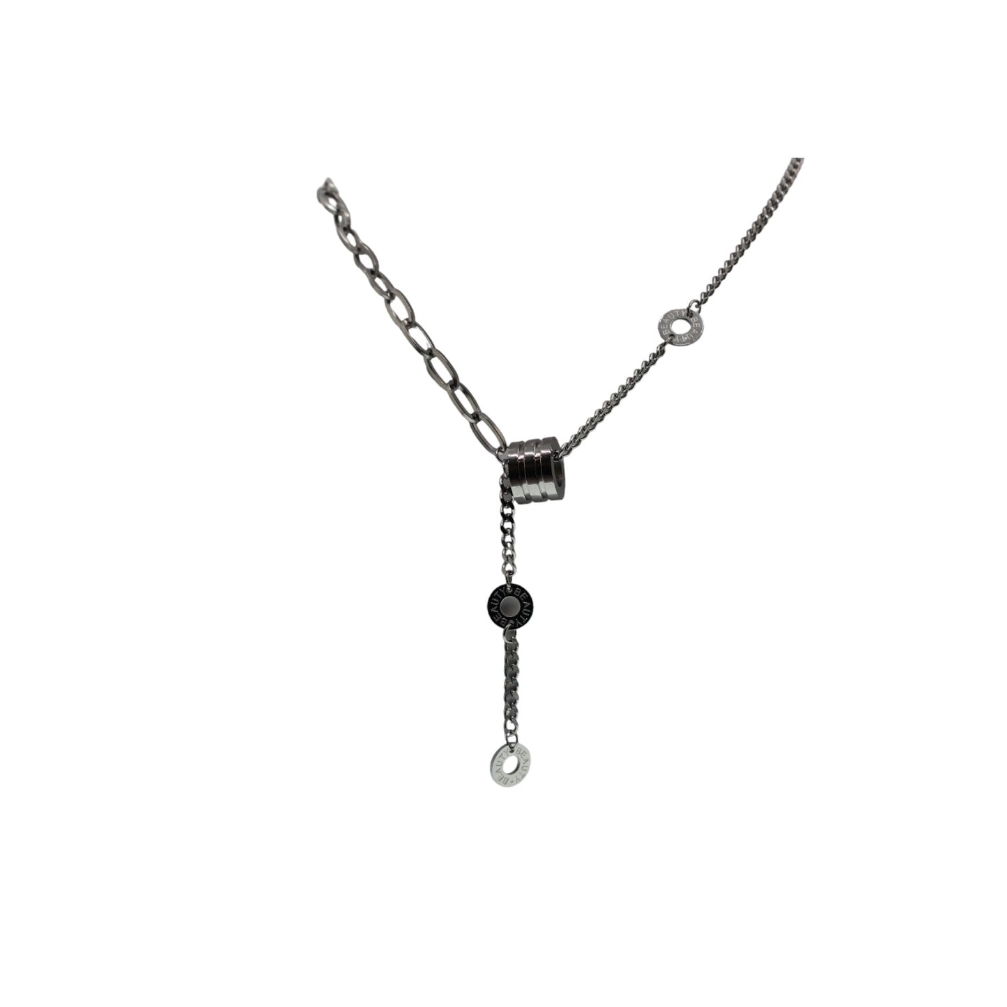 Stainless Steel Drum Necklace