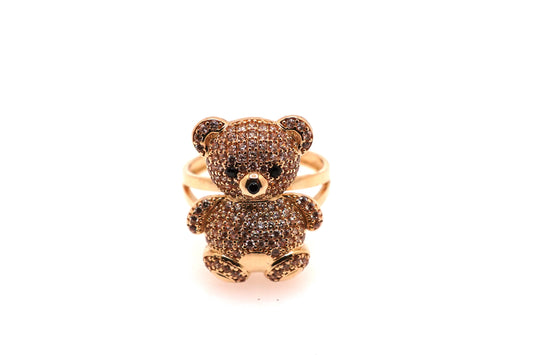 14K Italian Gold Teddy Bear Ring | Quinceañera Jewelry