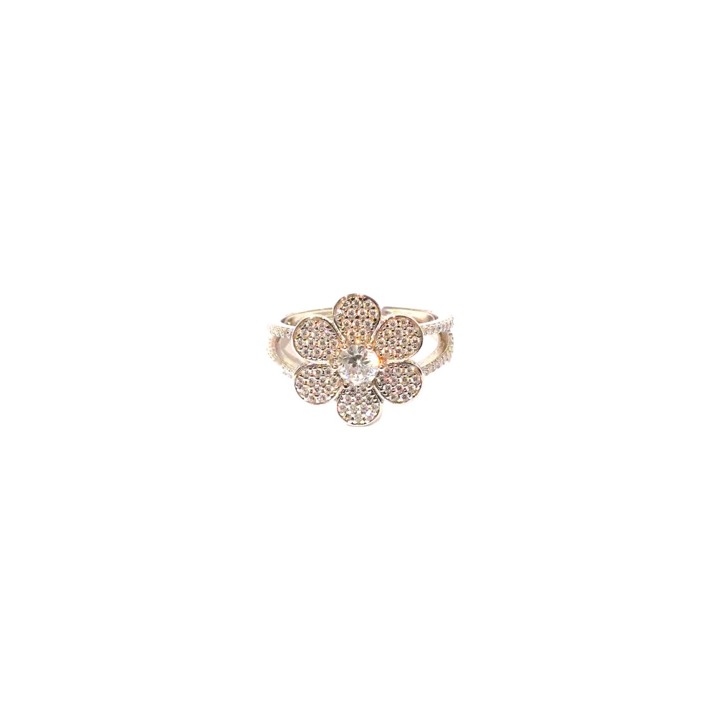 925 Silver flower ring