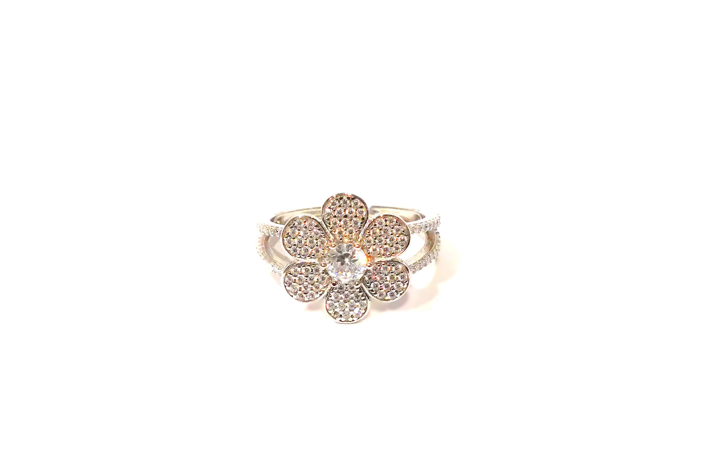 925 Silver flower ring