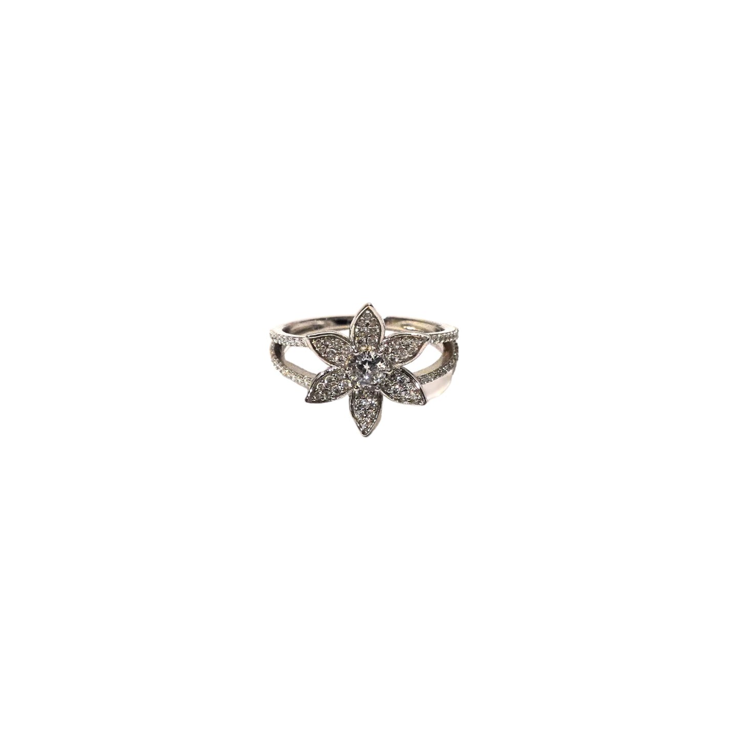 925 Silver flower ring