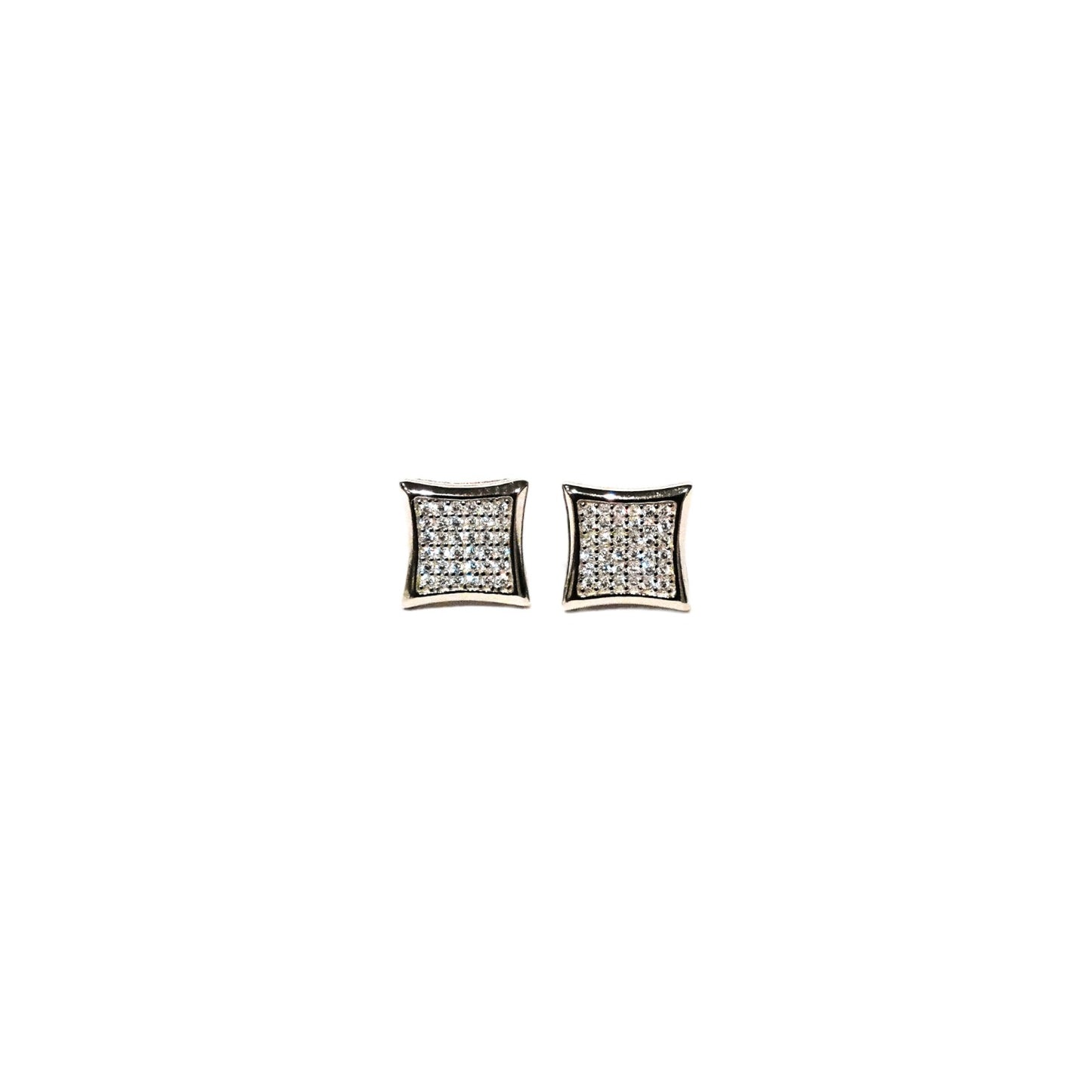 Square cubic zirconia stud