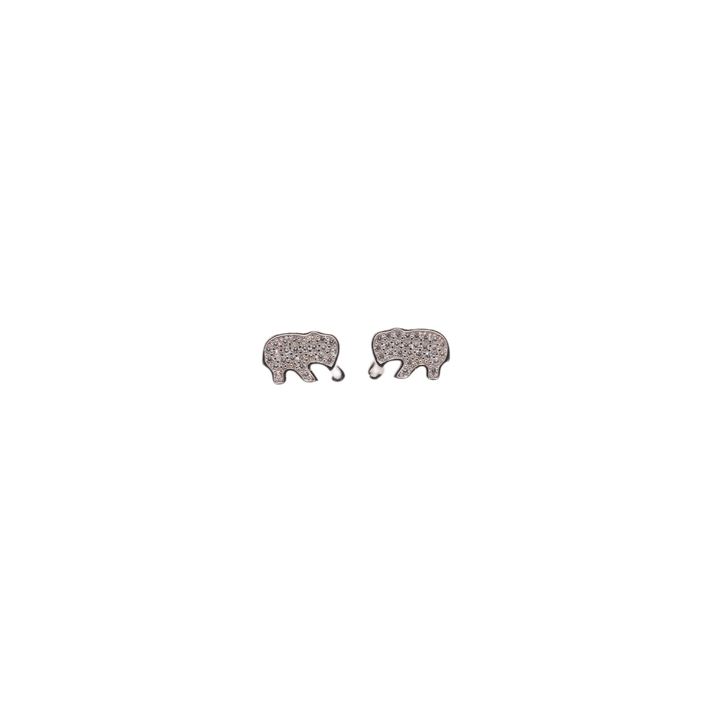 925 Silver elephant stud earrings