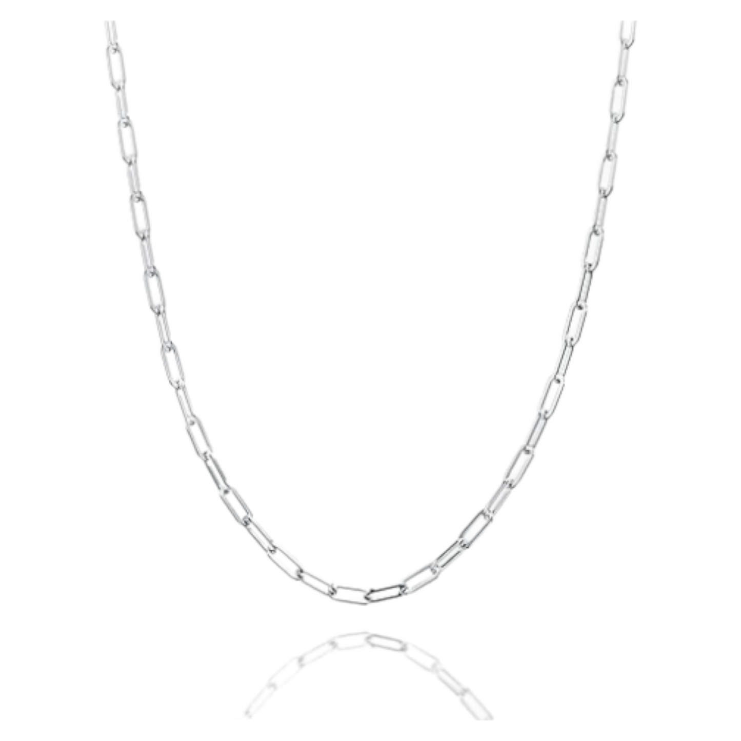 925 Silver paperclip chain