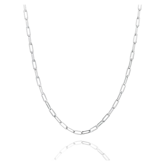 925 Silver paperclip chain