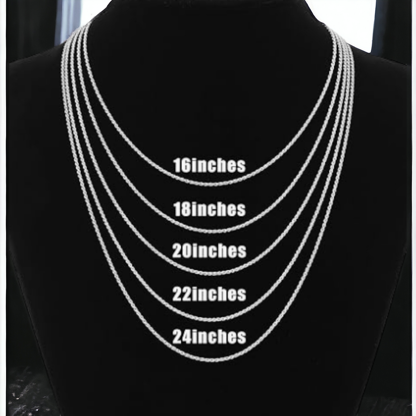 925 Sterling Silver Rope Chain for Women Men and Girls 18"