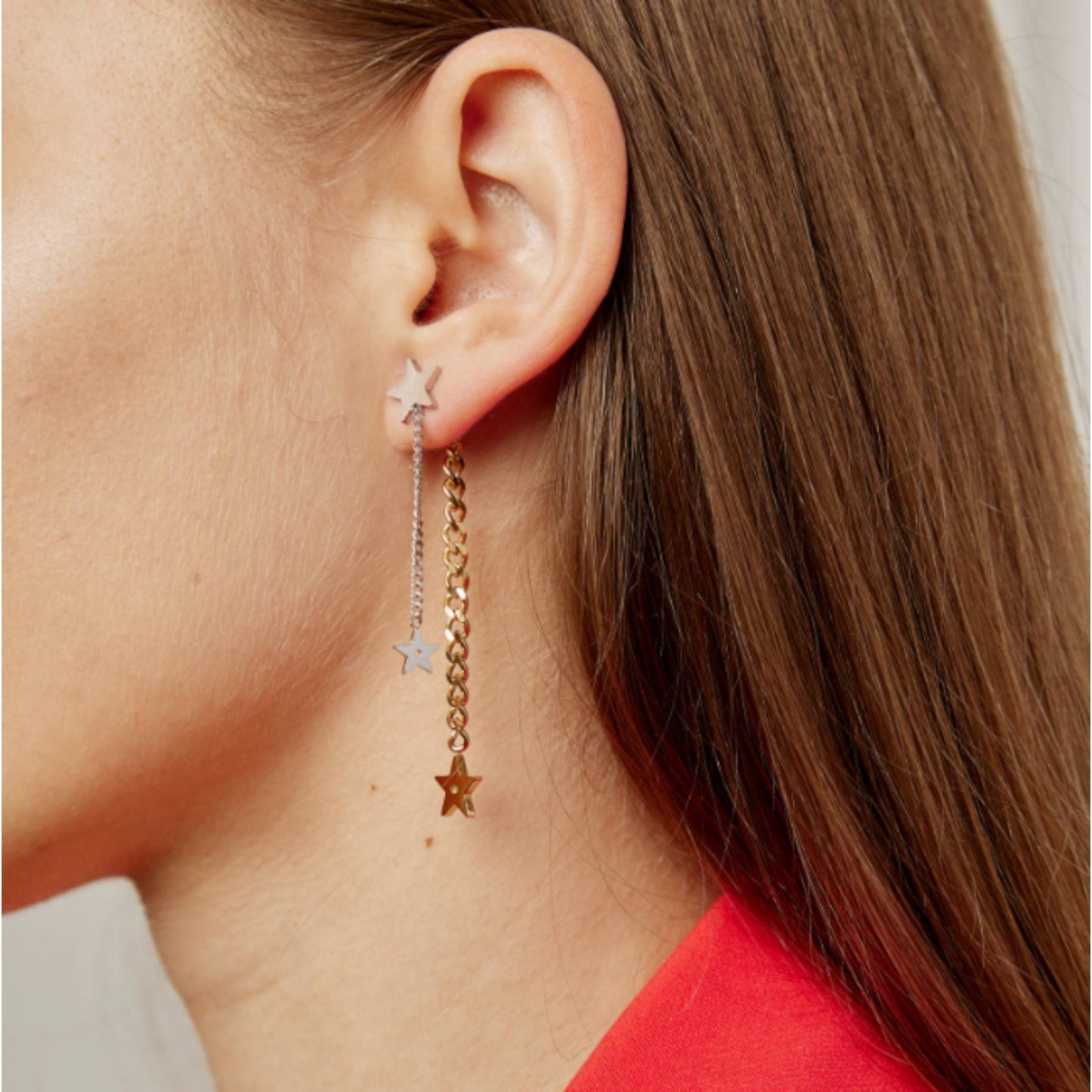 18K GOLD PLATED STAINLESS STEEL "STARS" EARRINGS