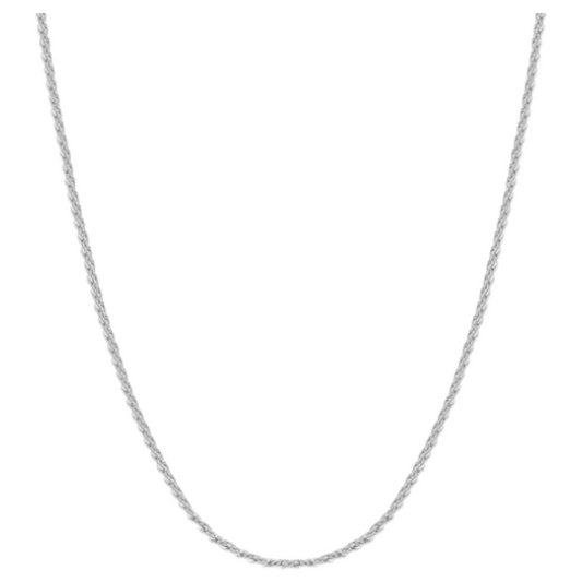 925 Sterling Silver Rope Chain for Women Men and Girls 20"